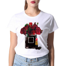 Load image into Gallery viewer, Vogue Style Women Round Neck White T-shirt Harajuku Short Sleeve Top Tees Girlfriend Gift