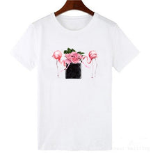 Load image into Gallery viewer, Vogue Style Women Round Neck White T-shirt Harajuku Short Sleeve Top Tees Girlfriend Gift